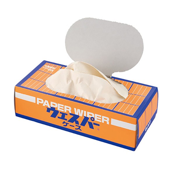 紙ウエス 4枚重ね ケース入 337×372mm 1200枚入(100枚×12箱) 古紙パルプ使用 ピンエンボス加工 ペーパーウエス ワイプ 使い捨て 洗車用品