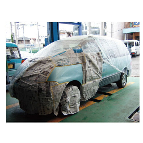 車体カバー RV・1BOX車用 ゴム付 5枚セット 厚み0.03mm 半透明ポリエチレン 自動車 養生 マスキング ワンボックス