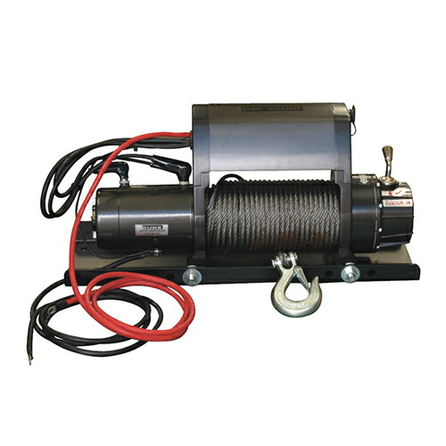電動ウインチ ホイスト DC12V 組立式 準防水 吊下能力1100kg 最大使用けん引力3300kg ケーブルφ8mm&times;長さ28m(ワイヤー) 有線リモコン5m 巻き上げ 巻き下げ 業務用｜パーマンショップ 店