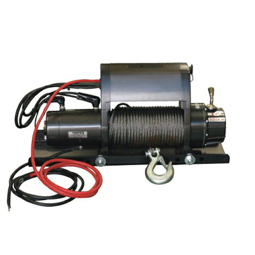 電動ウインチ DC24V 組立式 準防水 最大牽引3300kg 吊下げ1100kg 巻き上げ/下げ 有線リモコン ホイスト ウィンチ けん引 業務用|パーマンショップ 店