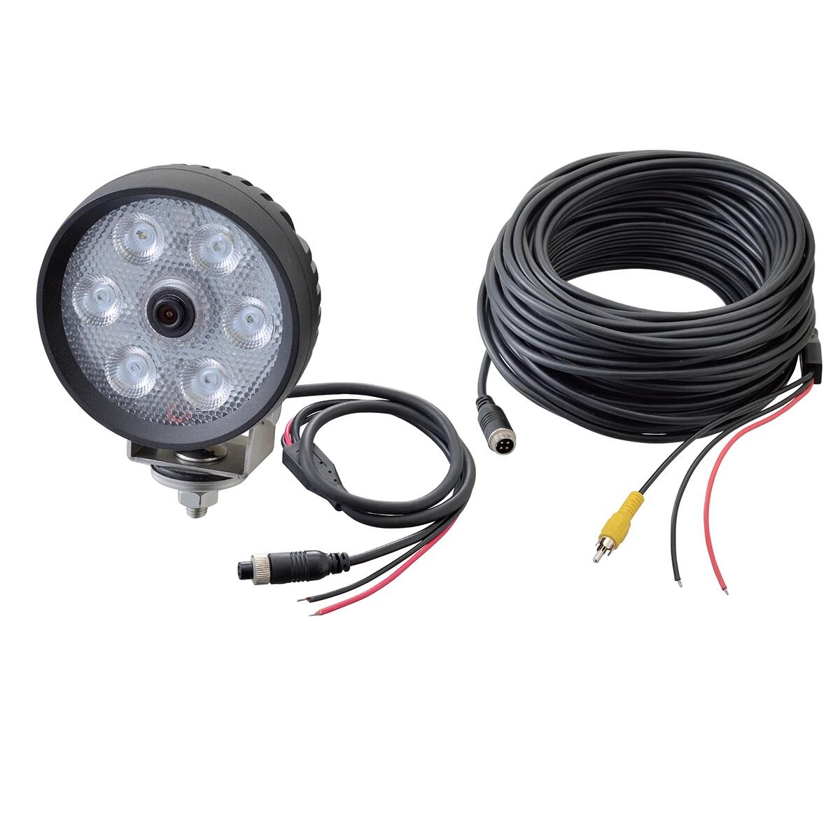 [リニューアル価格] 【Pa-manオリジナル】 6LEDワークランプ CCDカメラ一体型 フォグランプ 汎用 DC12/24V 防水 丸型 IP69K 高輝度 DFLC18 夜間 作業灯