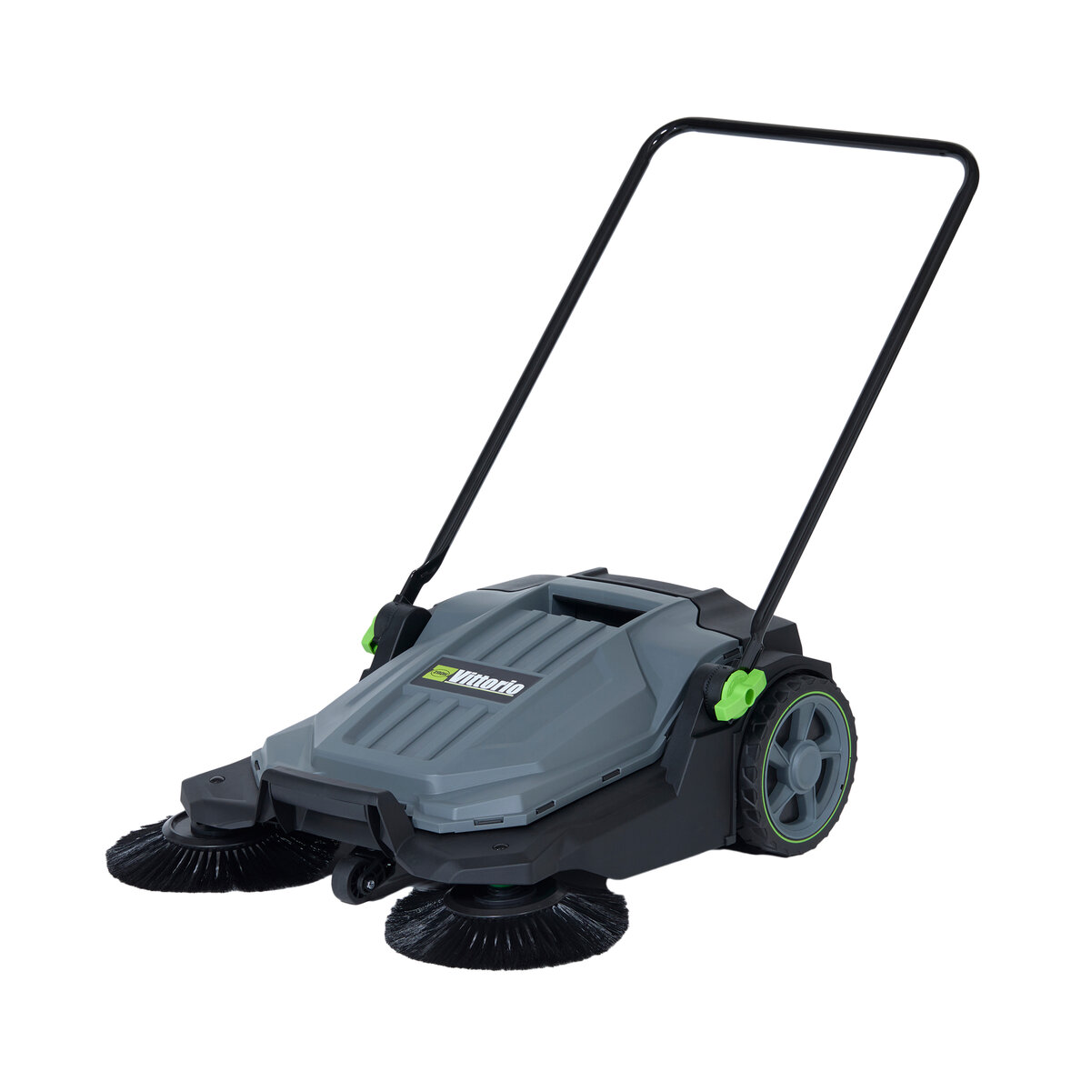 【広範囲をスピード清掃】 スイーパー 手動式 ZSP-20 掃除巾650mm 20L大容量 電源不要 ダブル回転ブラシ 落ち葉 ホコリ 床 自立収納