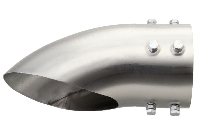 楽天市場】汎用 かち上げ ステンレス マフラーカッター 2本出し ハス