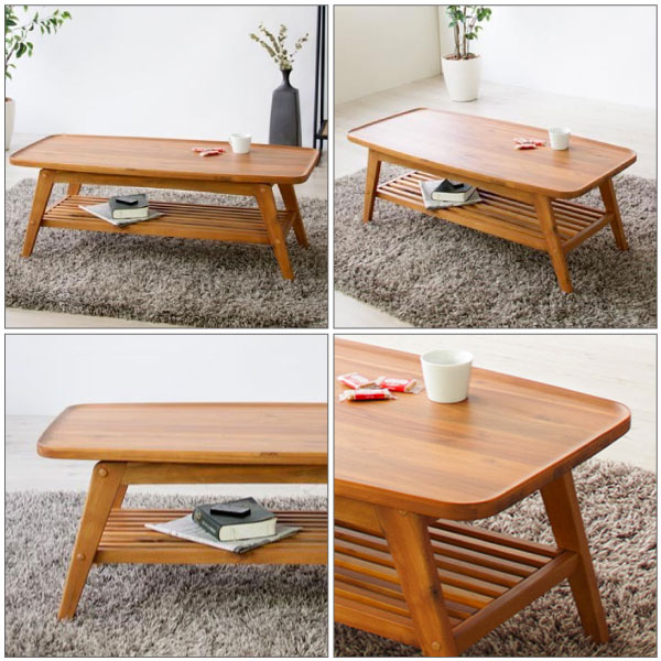 【楽天市場】Wood Tray Coffee Table 幅110×奥行き50×高さ40cm 天然木 アカシア ウッド トレイ コーヒー