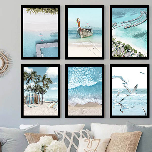 楽天市場】5枚1セット 額入り アートポスター アートパネル 枠付き