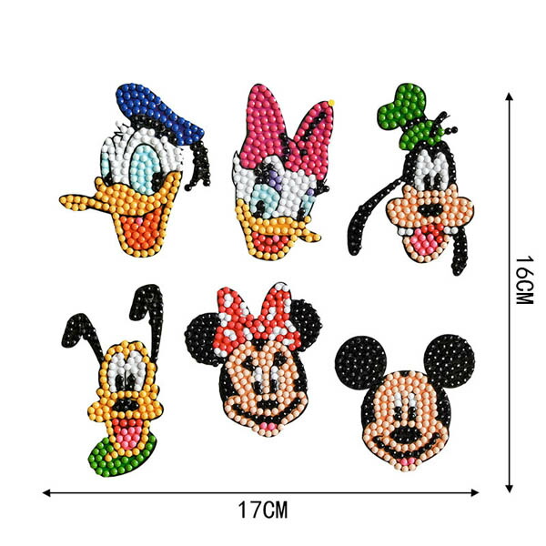 シールタイプ セット ダイヤモンド刺繍 キット ミッキー フレンズ ディズニー キャラクター ビーズ刺繍 モザイクアート リハビリ 趣味