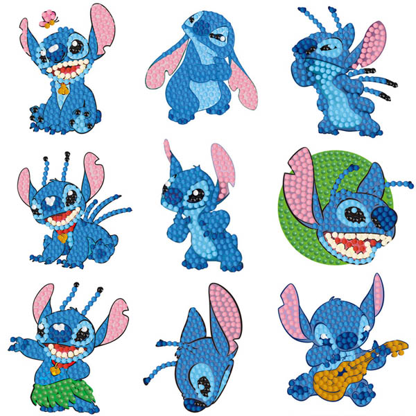 楽天市場 シールタイプ セット ダイヤモンド刺繍 キット スティッチ ディズニー キャラクター ビーズ刺繍 モザイクアート リハビリ 趣味 絵画 カラービーズ Peachyshop楽天市場店
