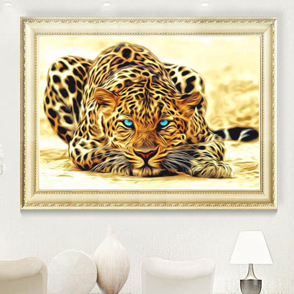 楽天市場 フル ダイヤモンド刺繍 キット ビーズ刺繍 豹 レオパード アニマル 青い目 モザイクアート パズルアート リハビリ 趣味 絵画 カラービーズ ハンドメイド Peachyshop楽天市場店