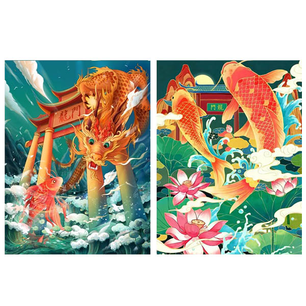 楽天市場】初級 フル ダイヤモンドアート キット ビーズ刺繍 龍