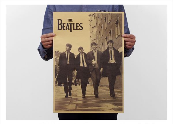 楽天市場 ビンテージ ポスター ビートルズ ロックスタークラフト紙 レトロ オールド アンティーク 有名人 ブリキ看板風 Peachyshop楽天市場店
