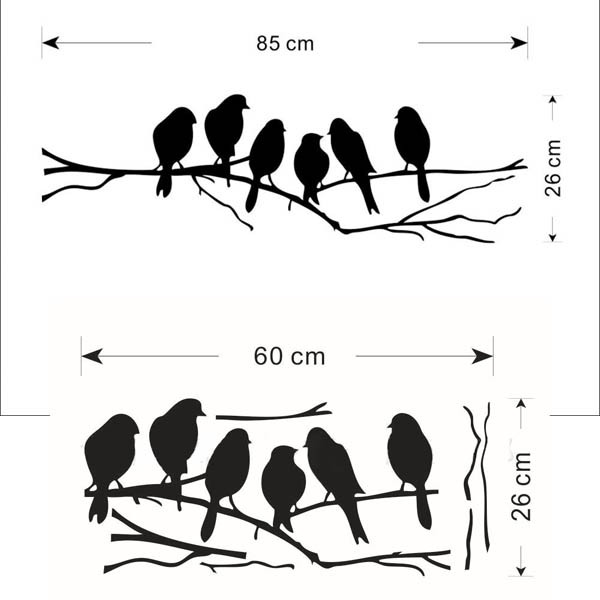 楽天市場 ウォールステッカー 影絵風 枝に止まる小鳥 アート インテリアシール 窓枠 壁デコレーション 北欧風 Diy リビング Peachyshop楽天市場店