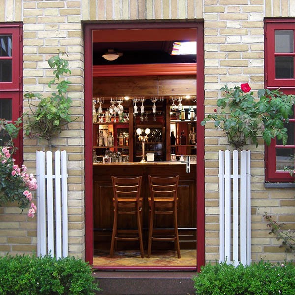 楽天市場 ドアステッカー トリックアート 隠れ家 バー レストラン だまし絵シール 桟橋 ビンテージ インテリア Diy Peachyshop楽天市場店