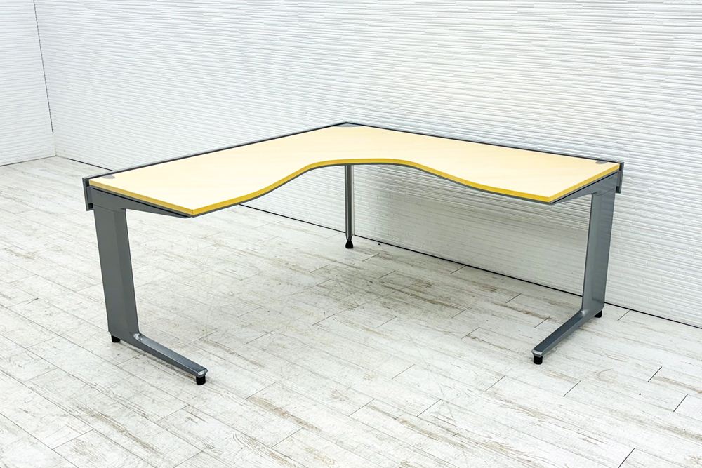 オカムラ プロステージ L型デスク L字デスク 中古 Ｌ字机 中古デスク 中古オフィス家具 オフィスデスク 事務机 1600/1600/720 中央奥行910【安心の6ヶ月保証・初期不良返品交換】
