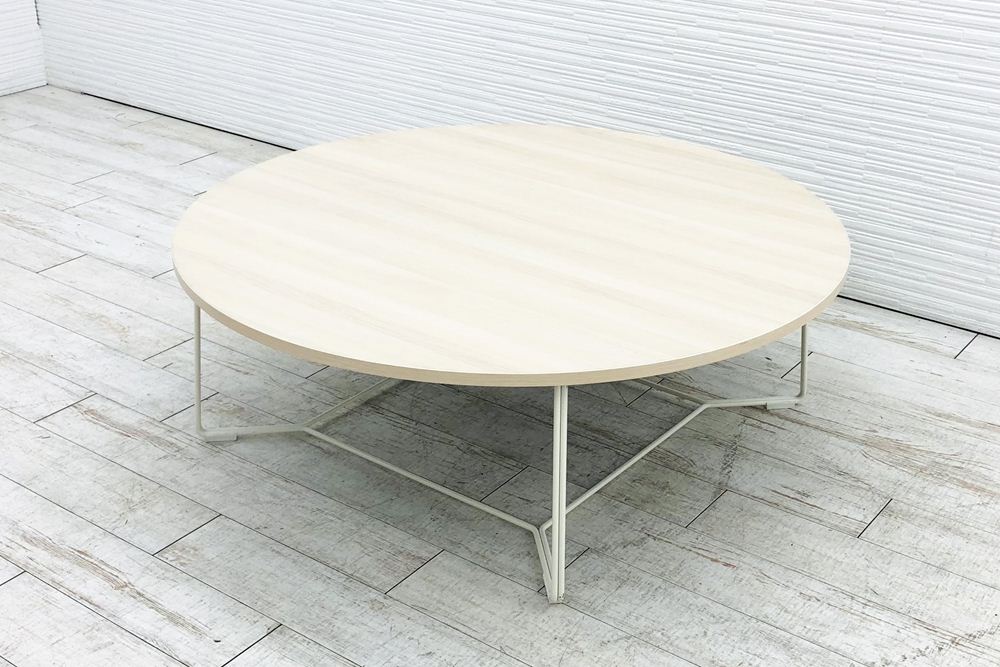 オカムラ ライブス 中古 2021年製 丸テーブル ミーティングテーブル ローテーブル カフェテーブル 中古オフィス家具 1200/1200/420【安心の6ヶ月保証・初期不良返品交換】