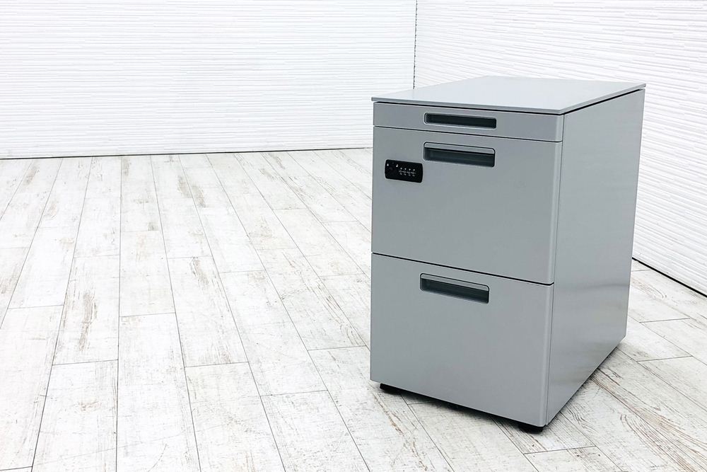 【未使用品】 コクヨ 3段ワゴン GTシリーズ キャビネット 中古 脇机 収納家具 ワゴン3段 KOKUYO 中古オフィス家具 シルバー ダイヤル錠【安心の6ヶ月保証・初期不良返品交換】｜Office idea