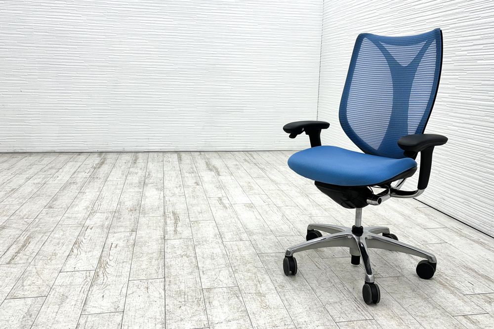 オカムラ サブリナチェア スマートオペレーション 中古 サブリナSO 可動肘 中古オフィス家具 Sabrina Smart Operation アクアブルー【安心の6ヶ月保証・初期不良返品交換】