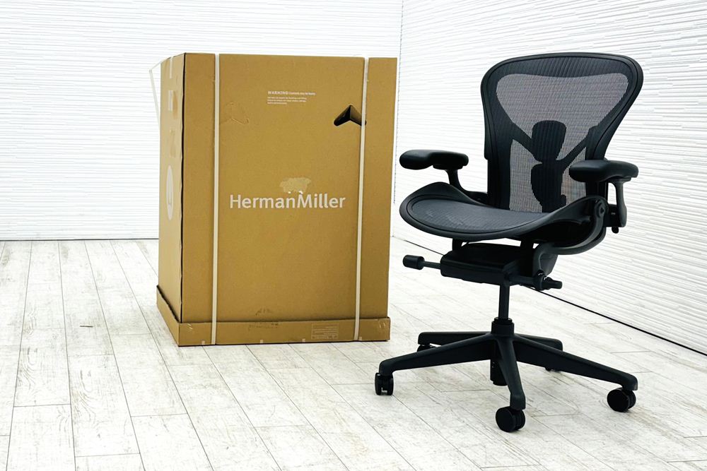 【新品未開封未使用品】 ハーマンミラー アーロンチェア リマスタード Bサイズ 未開封未使用品】 ハーマンミラー アーロンチェア リマスタード