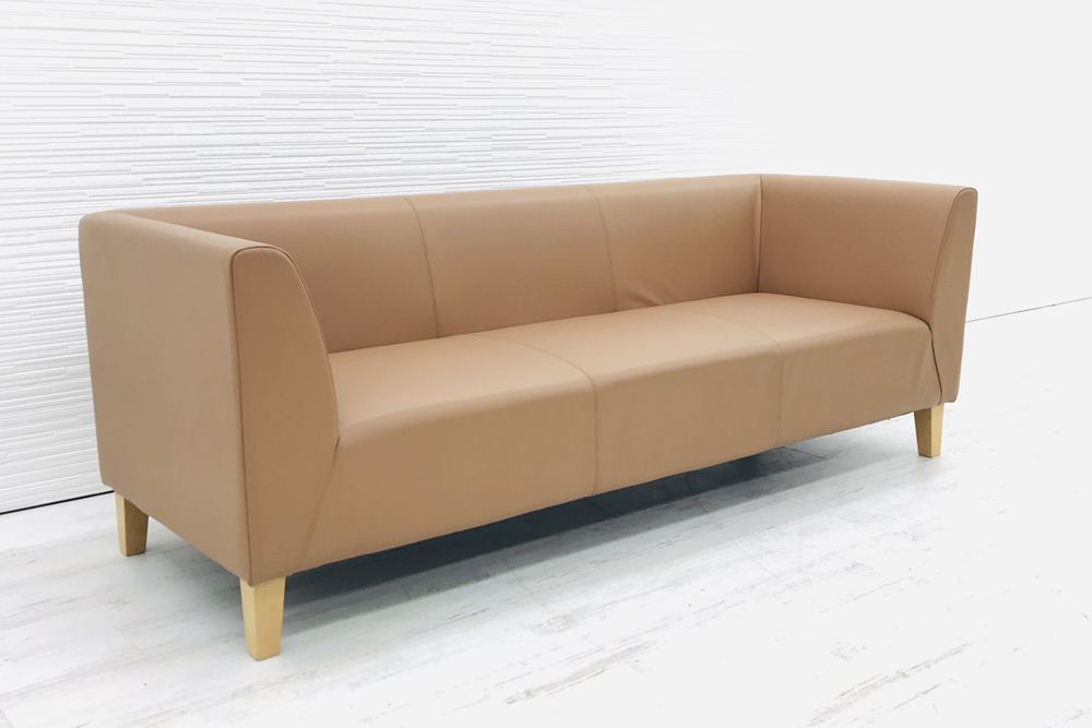 応接ソファー 3Pソファー 3人用ソファ 中古ソファ 合皮 応接用 中古オフィス家具 1980700/720【安心の6ヶ月保証・初期不良返品交換】 38,870円