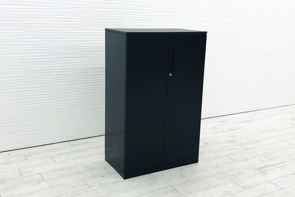 コクヨ エディア 中古 両開きスチール書庫 スチール書庫キャビネット 中古オフィス家具 BWUH-SD68SAWN ブラック シリンダー錠 800/450/1270【安心の6ヶ月保証・初期不良返品交換】|Office idea