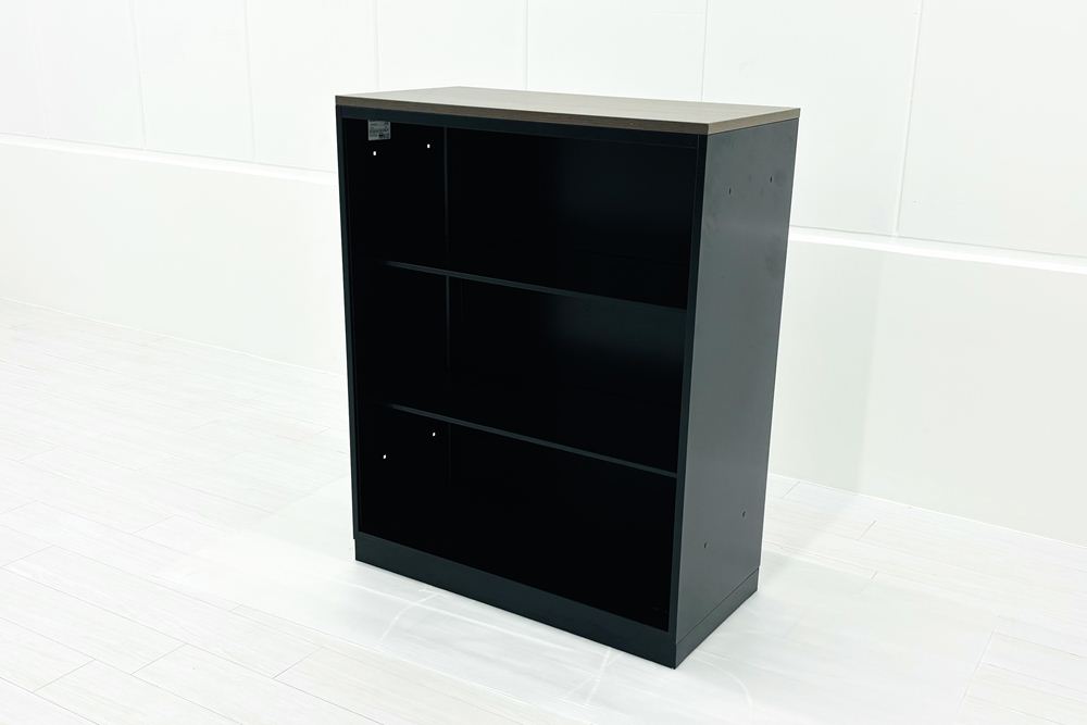 オープン書庫 スチール書庫 コクヨ エディア 中古 キャビネット 収納家具 中古オフィス家具 ブラック 900/450/1130【安心の6ヶ月保証・初期不良返品交換】｜Office idea