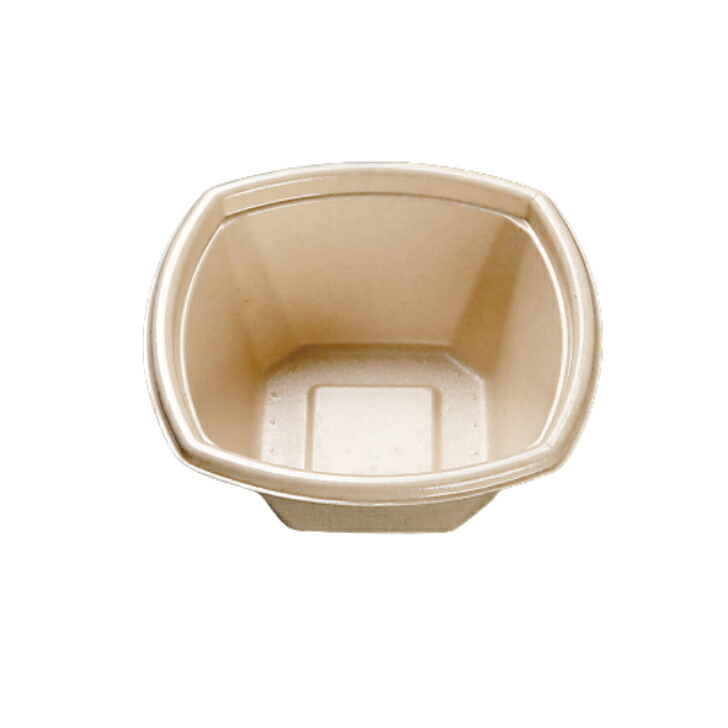 【ケース販売】パルプモールド容器(丼)KMPランチ-8 本体 ナチュラル(1ケース/600枚入)|PACKGARAGE
