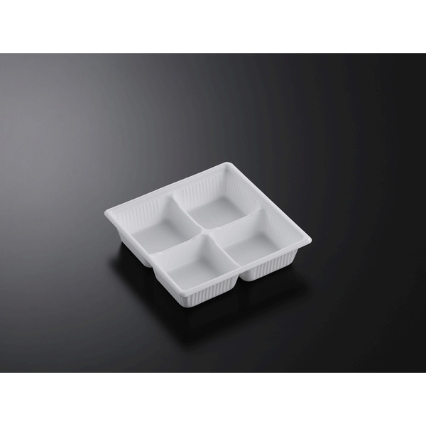 【ケース販売】中央化学　ＳＤキャセロ　１５&minus;１５　４Ｓ　Ｗ　身（1ケース/800枚入）【規格内容】幅１５０&times;奥行１５０&times;高さ３５ｍｍ｜PACKGARAGE