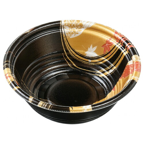 【ケース販売】エフピコ どんぶり容器 MFPホット麺16(57) 風金黒(1ケース/800枚入)F041112|PACKGARAGE