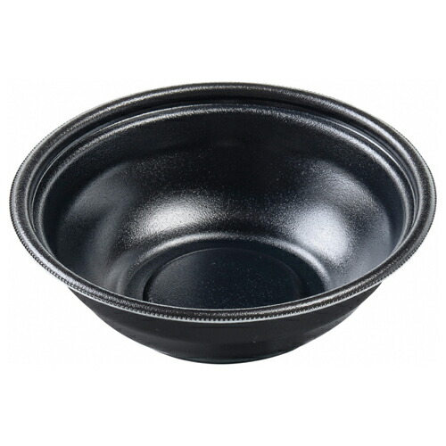 【ケース販売】エフピコ どんぶり容器 MFPホット麺16小(61)鉢 黒W(1ケース/900枚入)F041361|PACKGARAGE