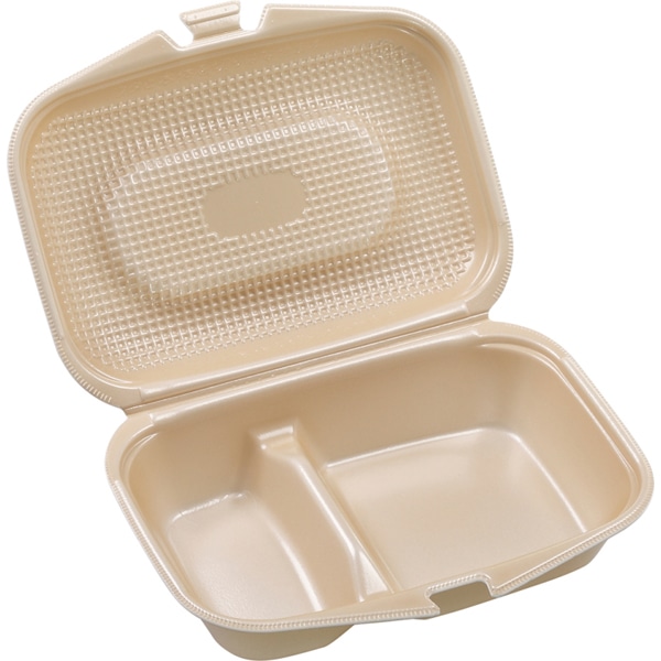 【ケース販売】デリバリー&テイクアウト専用容器 DLVランチ23−17−1 ベージュ(1ケース/240枚入)4549379554975|PACKGARAGE