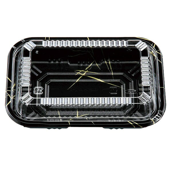 【ケース販売】弁当容器 CM−6 閃光黒セット (R)(1ケース/600)4940221167617|PACKGARAGE