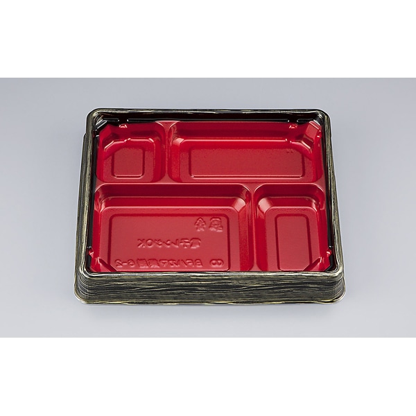 【ケース販売】弁当容器 BFハカマ集膳6−2金板目本体(N)(1ケース/600枚入) 4935168314729|PACKGARAGE