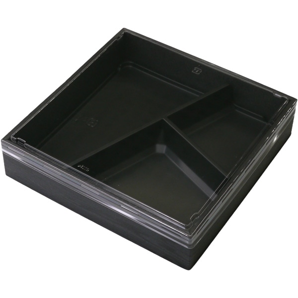 【ケース販売】高級弁当・仕出・会議・行楽弁当　ＨＷ&minus;６５Ｂ（４５）黒焼杉黒　ＯＰＳ平蓋（1ケース/120セット入）4537430422110｜PACKGARAGE 17,556円