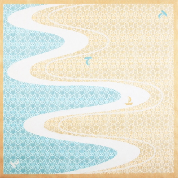 【バラ販売】風呂敷 アラカルト 夏の涼 薄茶 550×550(1袋/200枚入)1890744|PACKGARAGE