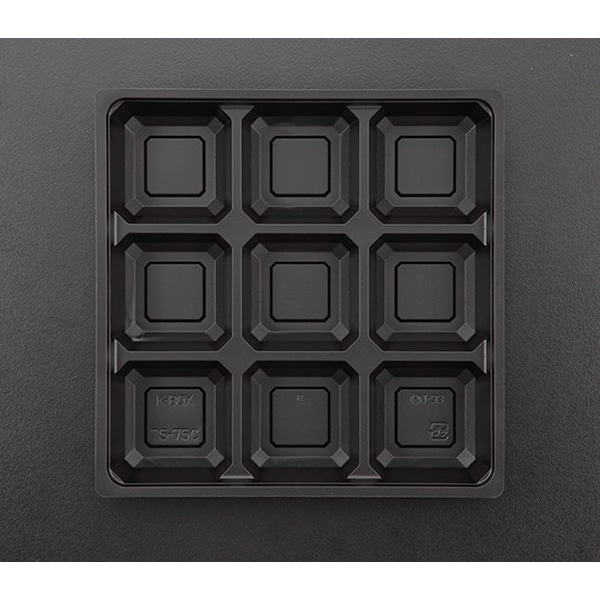 【ケース販売】紙箱弁当 K−BOX75−75C 中仕切 黒(1ケース/600枚入)4580319656908|PACKGARAGE