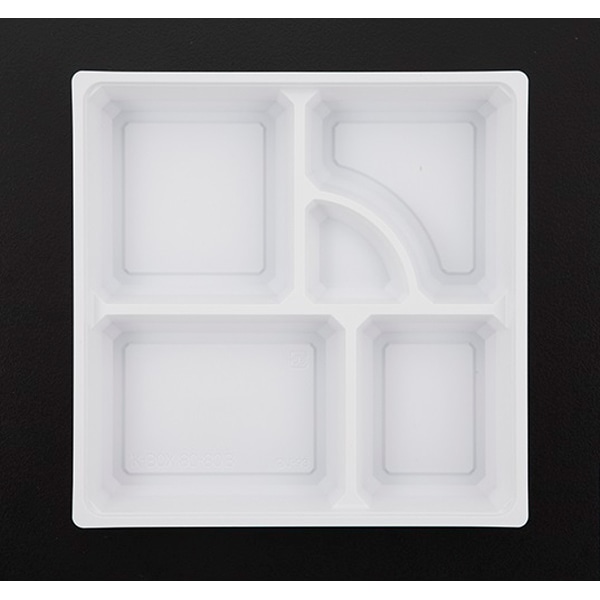 【入れもの売りわたす】紙箱弁当 Ｋ－ＢＯＸ８０－８０Ｂ中仕切り白（1入れもの/600枚入）18708