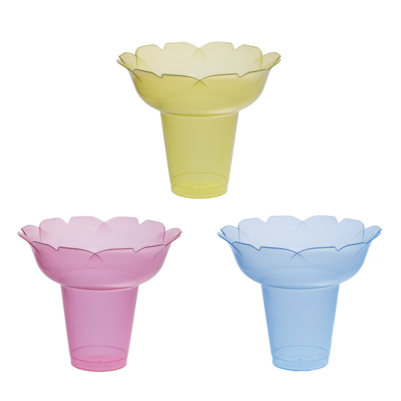 【ケース販売】かき氷カップ PPフラッペ 大 3色アソート(1ケース/300個入)0000002260|PACKGARAGE