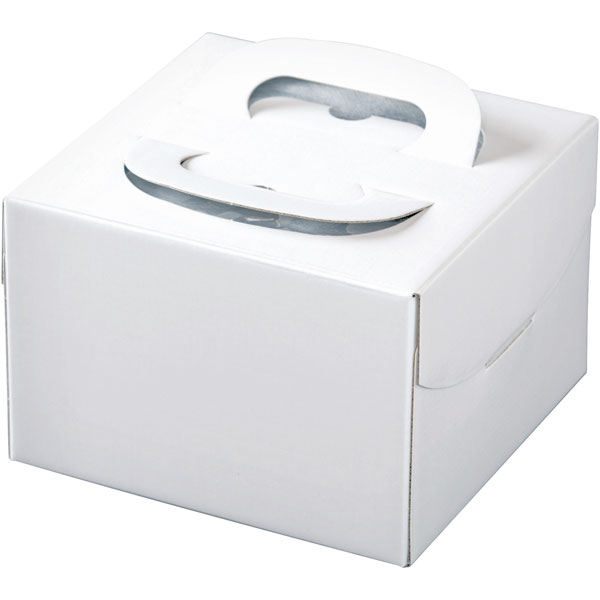 【ケース販売】ケーキ箱 H130 PFBデコホワイト4.5寸本体(1ケース/100個入)4582479750250|PACKGARAGE