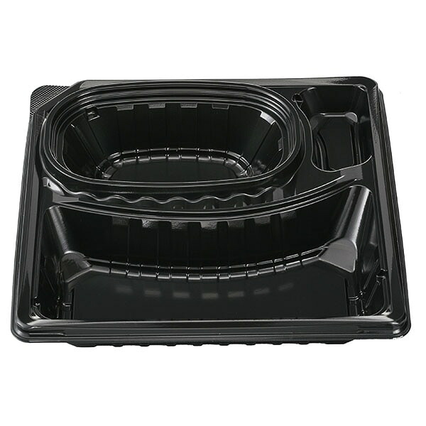 【ケース販売】カレー容器　ＤＬ&minus;２３&minus;２３　黒本体（1ケース/600枚入）4940221152750｜PACKGARAGE