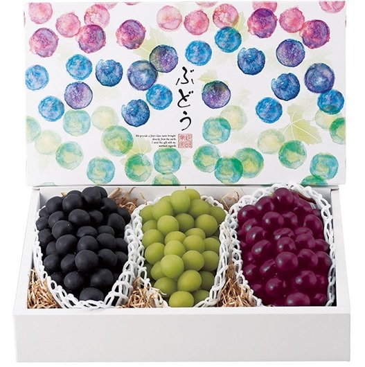 【入れもの売りわたす】ぶどう箱 Ｌ－２３６９ 塗り付けるぶどう３房（1入れもの/40仕掛ける入）4960457012048