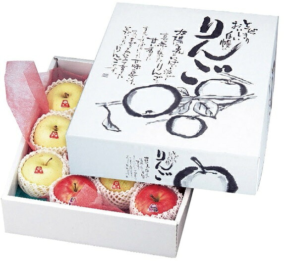 【ケース販売】りんご箱　Ｌ&minus;２１１５　自慢のりんご　５ｋｇ（1ケース/30セット入）4525241214130｜PACKGARAGE