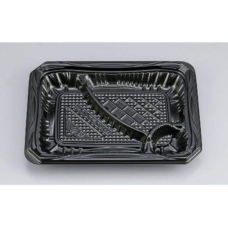 【ケース販売】弁当容器　ＣＺラプレ５&minus;１　ＢＳ黒本体（1ケース/600枚入）4935168397685｜PACKGARAGE