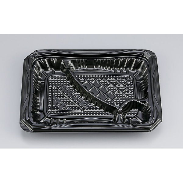 【ケース販売】弁当容器　ＣＺラプレ７&minus;１　ＢＳ黒本体（1ケース/600枚入）4935168384630｜PACKGARAGE 10,922円