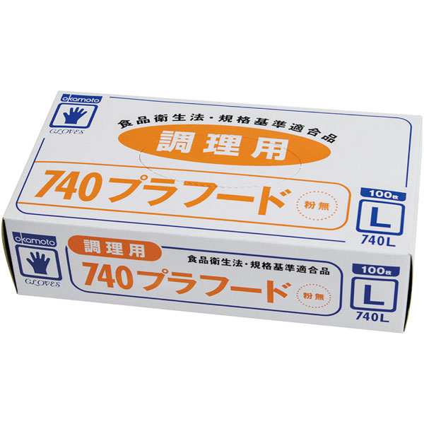 【入れもの売りわたす】 イージーグローブ プラフード７４０粉無Ｌ １００枚入（1入れもの/20箱入）4547691653673