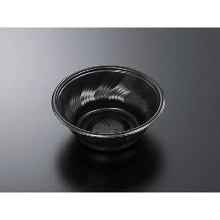 【入れもの売りわたす】中央化学  使い捨て入れもの SD開花丼 M19 BK 身（1入れもの/600枚入） 弁当箱・弁当袋-大人用弁当箱-キッチン用品・食器・調理器具