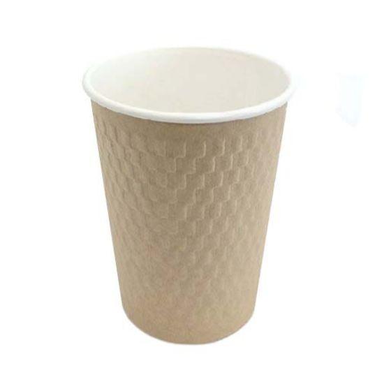 【1000個】KMW-360 ナチュラル(満杯容量 400ml) ケーピープラテック KMコップ 二重構造 業務用 断熱 耐熱 カップ 紙コップ (本体のみ)1000個入 送料無料|パッケージ・マルシェ