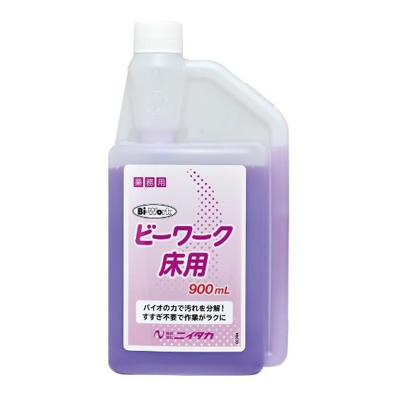 【4本】900ml・ビーワーク ニイタカ 床用微生物製剤 業務用 厨房 床掃除用 900ml×4本入 送料無料|パッケージ・マルシェ