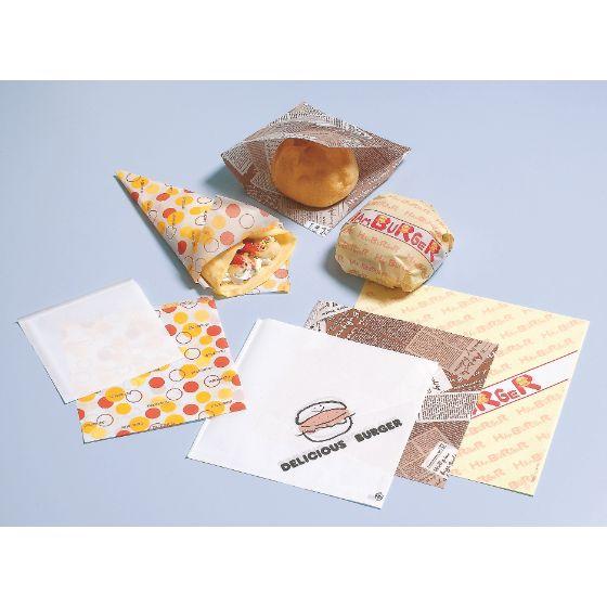 【2000枚】ハンバーガー袋 No.22 未晒無地 （220×222） 福助工業 御勤め用 ハンバーガー 菓子パン お惣菜袋 練りあわせる生産物 2000枚入