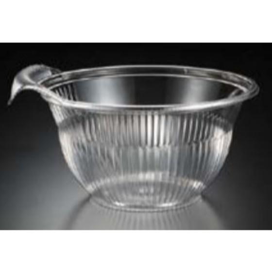 【600枚】クリーンフォーユー BOWL 本体 (M) 浅 クリアー防曇 リスパック 使い捨て 業務用 麺 サラダ どんぶり容器 600枚入(1ケース 送料無料)|パッケージ・マルシェ