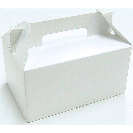【代引き 個人宅不可】【300個】洋菓子 サービス箱 白無地（プレスコート） 120×180×H90 （上入れ） B函 C-02-6B ケーキ箱　300枚入