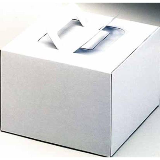 【代引き 個人宅不可】【200個】デコ箱 4号 高さ102mm 白無地（プレスコート） 135&times;135&times;H102・C-02-4D ケーキ箱　200枚入｜パッケージ・マルシェ